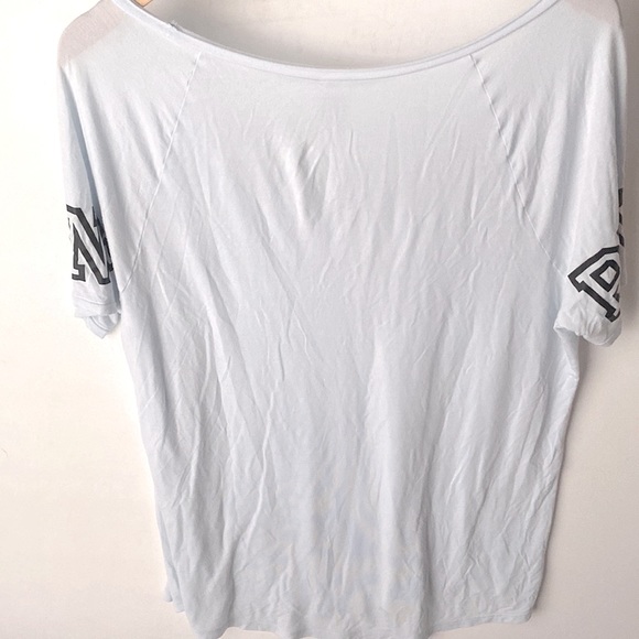 PINK Victoria’s Secret v neck light blue short-sleeve tee, Size S - Picture 6 of 8